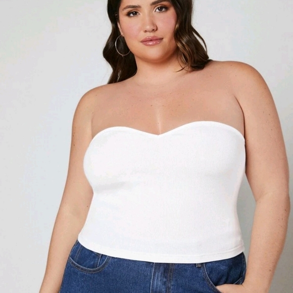 Sexy Plus Size White Tube Top - Picture 4 of 4